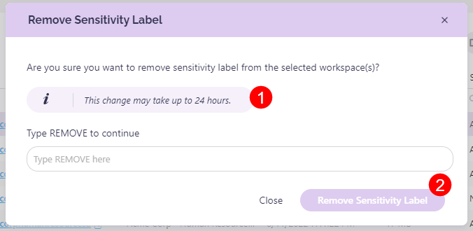 Remove Sensitivity Labels - Overview